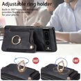 thumbnail image 6 of Dteck for Google Pixel 6 Pro Case Wallet with Card Holder,Ring Stand,Wrist Strap,RFID-Blocking PU Leather Protective Magnetic Flip Cover, Black, 6 of 10