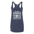 thumbnail image 2 of Wild Bobby Be The Warrior God Called You To Be Inspirational/Christian Women Tri-Blend Racerback Tank Top, Vintage Navy, Medium, 2 of 5