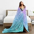 thumbnail image 5 of Kll Fleece Blanket Plush Throw Blanket Multicolor Glitter,Soft Fuzzy Cozy Flannel Blanket For Couch Sofa Bed.(60"X50"), 5 of 9