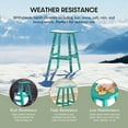 thumbnail image 4 of WestinTrends Malibu HDPE Outdoor Patio 29" Bar Stool Saddle Seat, Turquoise, 4 of 15