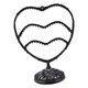 thumbnail image 1 of Porta pendientes con forma de corazón, bonito, multifuncional, estable, regalo, compacto, fácil de usar. Negro, 1 of 9