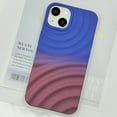 thumbnail image 3 of Compatible with iPhone 13 Phone Case Girls Cute Gradient Bicolor Crimp Wave Pattern Soft Silicone Shockproof Camera Protective Back Cover Slim Phone Case for Women - Blue Wine Red, 3 of 12