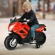 Costway 6V Enfants Monter sur la Police Moto 4 Roues Jouet Électrique W / Roues d'Entraînement Rouge – image 4 sur 10