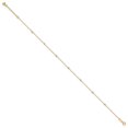 thumbnail image 2 of 14k Two-tone Anklet 9 inch mm Ropa Mirror Bead 9in Plus 1in Ext., 2 of 7