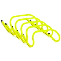 Trademark Innovations 6" Soccer Training Adjustable Agility Speed Training Hurdles (Pack of 5, Lime)