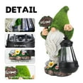 thumbnail image 3 of Garden Gnomes with Holding Vintage Lantern Solar Powered Funny Outdoor Figurine Lights for Patio Garden Decor, 3 of 7