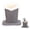 Gray, variant on SharkTRUE Plush Lined Eyeglasses Stand For Glasses PU Leather Reading Stand Organizer Case Protective Glasses For Desk Case
