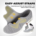 thumbnail image 6 of Wide Width Walking Shoes for Women Adjustable Hook and Loop Strap Slip On Breathable Low Seam Cushioned Non Slip Roomy Toe, 6 of 7