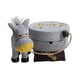 thumbnail image 2 of Figura de burro, estatua decorativa, cenicero de colección, adorno de escritorio Tirando de un molino, 2 of 9