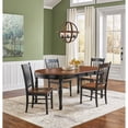 thumbnail image 4 of A-America British Isles 52" - 76" Oval Dining Table with (2) 12" Leaves, Oak-Black Finish, 4 of 9