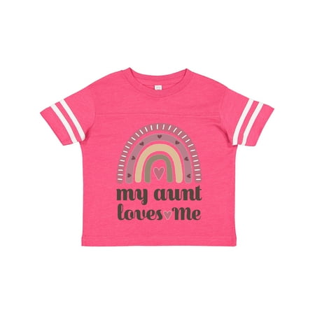 

Inktastic My Aunt Loves Me Boho Rainbow Niece Gift Toddler Toddler Girl T-Shirt