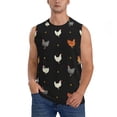 thumbnail image 2 of Goofa Funny Chicken Printed Men's Sleeveless T-Shirt - Athletic Gym Workout Tank Top for Men - Moisture-Wicking, UPF 30+ Quick-Dry Muscle Tee-Large, 2 of 8