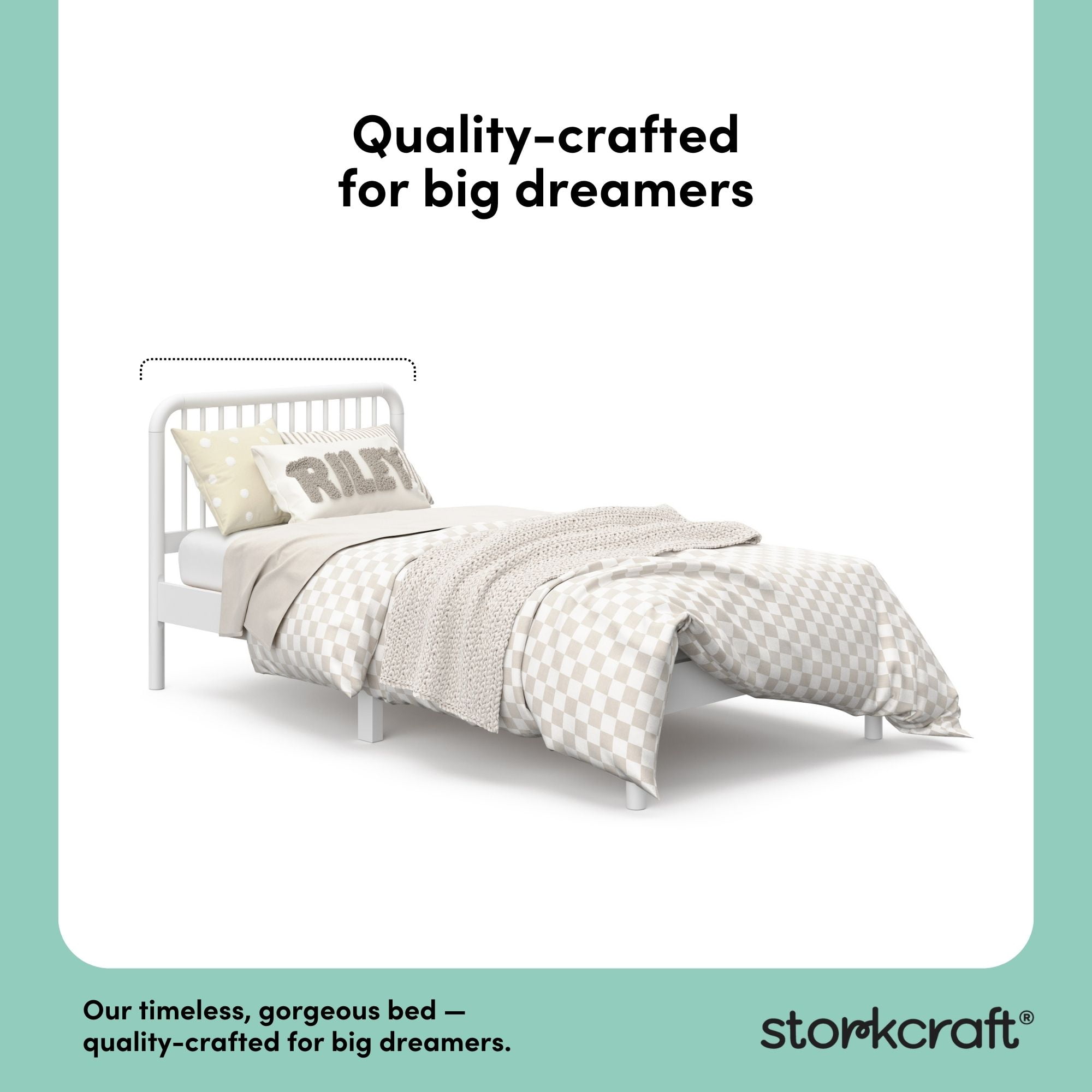 Storkcraft Next Porto Kids Twin Bed, White