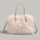 thumbnail image 5 of Bolso Hombro Piel Sintética para Mujer Mini Mano Esponjoso Viajes() Color Blanco, 5 of 6