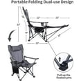 thumbnail image 6 of GVDV Portable Folding Camping Chair, Reclining Camping Chair with Removable Footrest Lounge Chair with Headrest, Cotton Cushion, Portable Adjustable Folding Chairs for Adults, 6 of 7