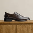 thumbnail image 3 of Mocasines de Vestir para Hombre Bruno Marc Talla 8.5 Marrón Oscuro, 3 of 9