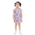 thumbnail image 2 of Rolling Stones Toddler Girl Print Skater Dress with Short Sleeves, Sizes 12M-5T, 2 of 7