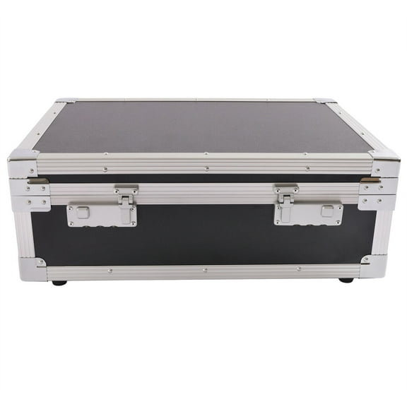 Black Aluminum Alloy Hard Case Briefcase Toolbox Storage Box Tool Case Black Carrying Case Locking Storage Box for Organizing,Storing Precision Instruments,Stage Equipment