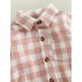 thumbnail image 5 of Bagilaanoe Newborn Baby Girl Boy Oversized Romper Shirts Plaid Print Long Sleeve Bodysuit 6M 12M 18M 24M Infant Casual Tee Tops, 5 of 7