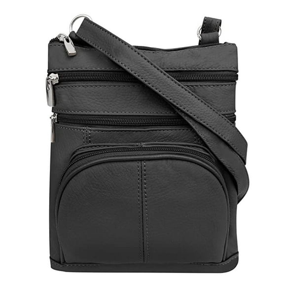 Genuine Cowhide Leather Studded Pocket Women Crossbody Bag Handbag