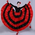 thumbnail image 4 of Spanish Dance Skirt Belly Dance Skirt Big Swing Flamenco Skirts Spanish Folk Costume for Mexico Ballet Folklorico, 4 of 9