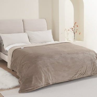 MARNUR Electric Blanket 72" x 84" Full Size Heated Blanket, 6 Heating Levels, 10H Auto-off - Linen