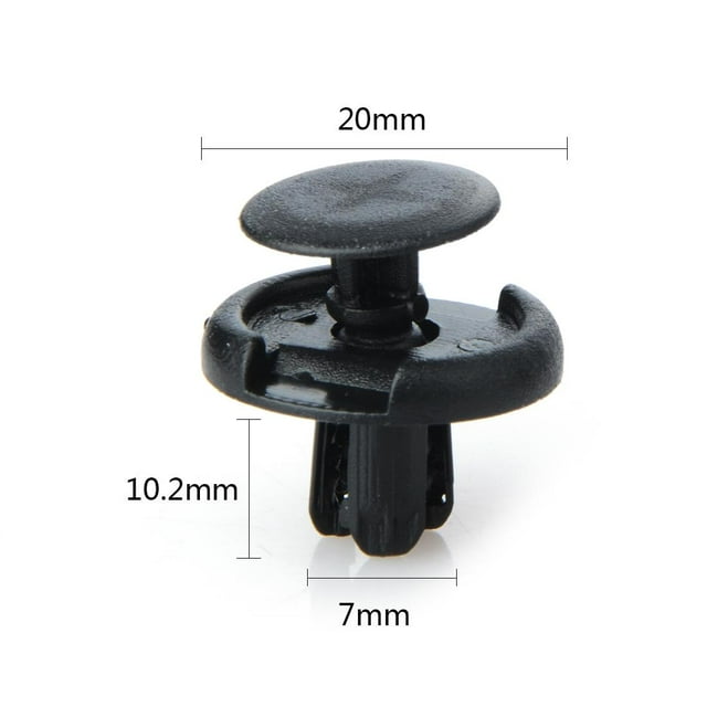 100Pcs Car 7mm Hole Plastic Rivets Fastener Push Clip Black Auto Vehicle Door Trim Panel Retainer Fastener Clips For Suzuki Alto