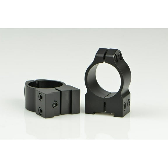 Warne 1B1M CZ527 Ring Set 1" Dia Medium Aluminum Black Matte
