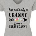 thumbnail image 4 of Inktastic I'm Not Only a Granny I'm a Great Granny with Flowers Women's V-Neck T-Shirt, 4 of 5