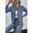 thumbnail image 6 of Cozy and Chic Women's Fall Cardigan - Myosotis Textured Knit with Pearl Beading - [ZhiHiMeRi] | (US 4-6)S, 6 of 7