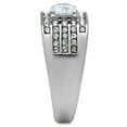 thumbnail image 4 of High polished (no plating) Stainless Steel Ring with AAA Grade CZ in Clear for Women Clear Stone Color Style TK351 Size 11, 4 of 4