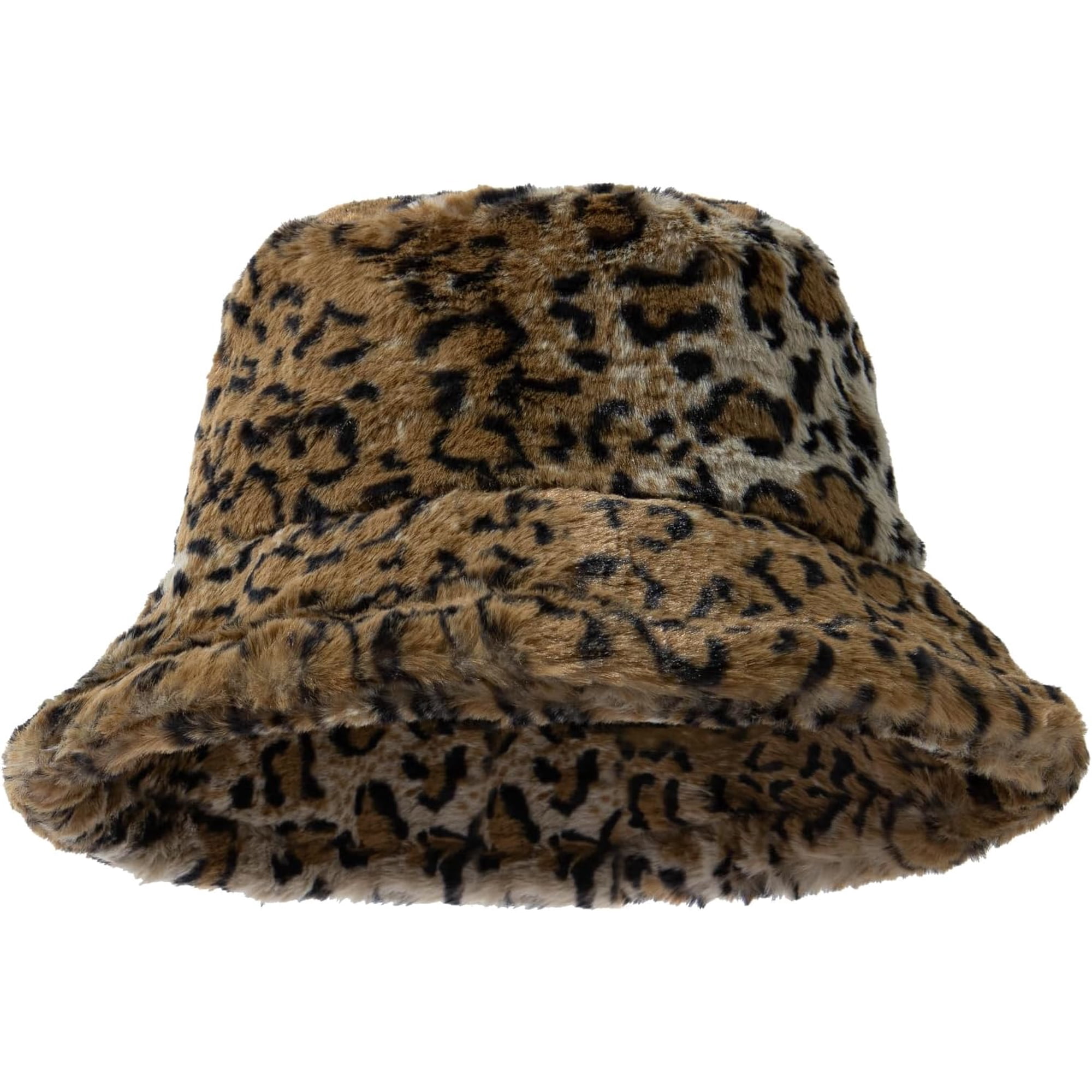 Faux Fur Bucket Hat Winter Warm Fisherman Cap Adjustable Drawstring Faux Fur Bucket Hat for Women, Plush Fuzzy Winter Fisherman  main image 2