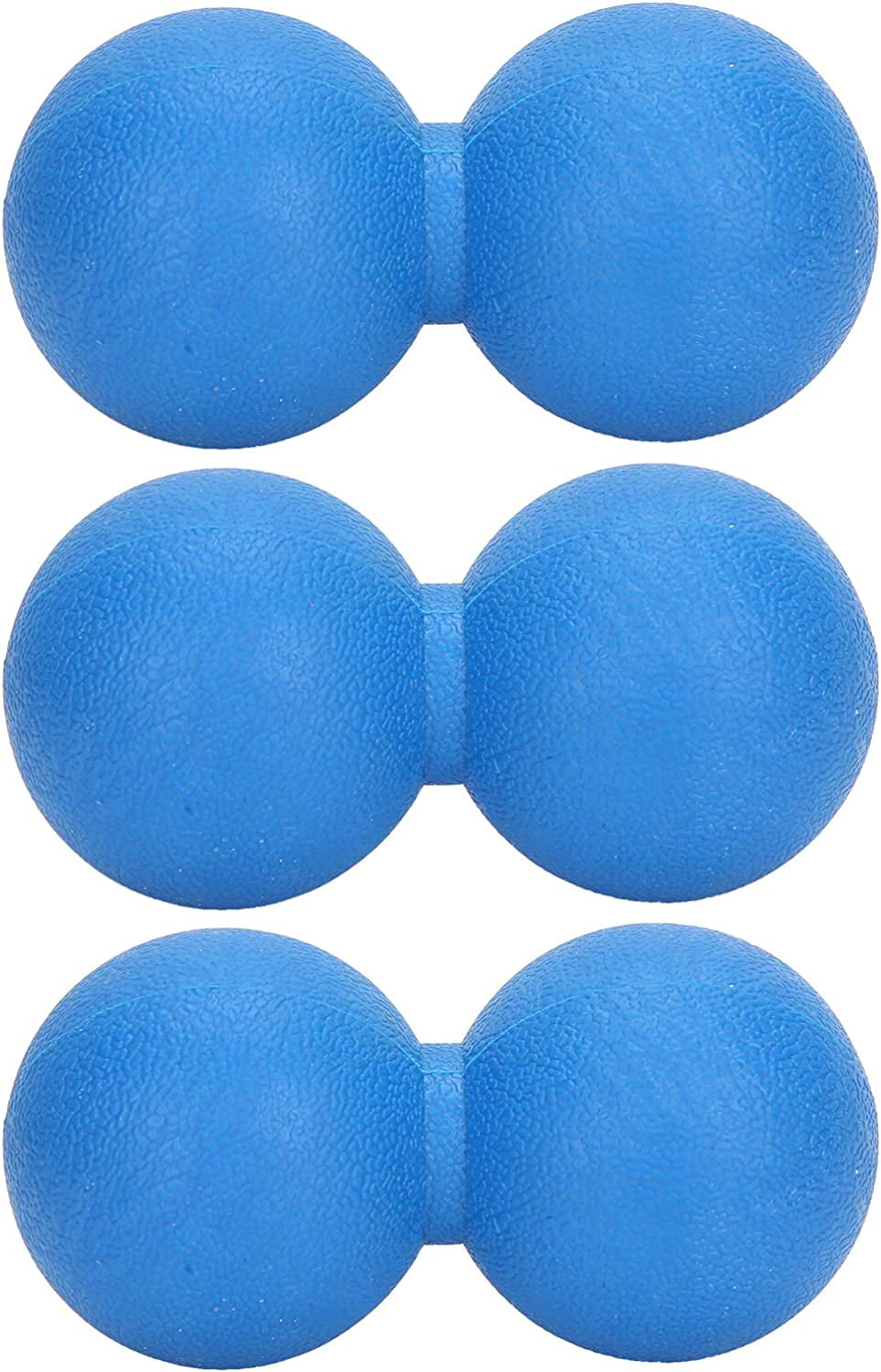 3pcs Yoga Training Massage Balls Peanut Shape Muscle Relaxation Fitness  Massage Balls(Blue) 