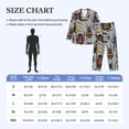 thumbnail image 4 of Salouo Bright Insects Print Button-Front Long Sleeve Pajama Set for Men, Soft 2Pjs Men's Long Sleeve Sleepwear-Small, 4 of 7