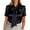 0520liBlack, variant on Wang6 Plus Size Satin Short Sleeve Shirts for Women Elegant Bow Tie V Neck Blouses Summer Dressy Solid Loose Fit Tunic Tops Tees 0520liWhite XL