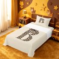 thumbnail image 5 of meiyoeat leopard Bowknot Monogram Art Twin Sheets,Cheetah Print Initial B Bedding,3 Pieces,1 Fitted Sheet and 1 Pillowcase, 5 of 6