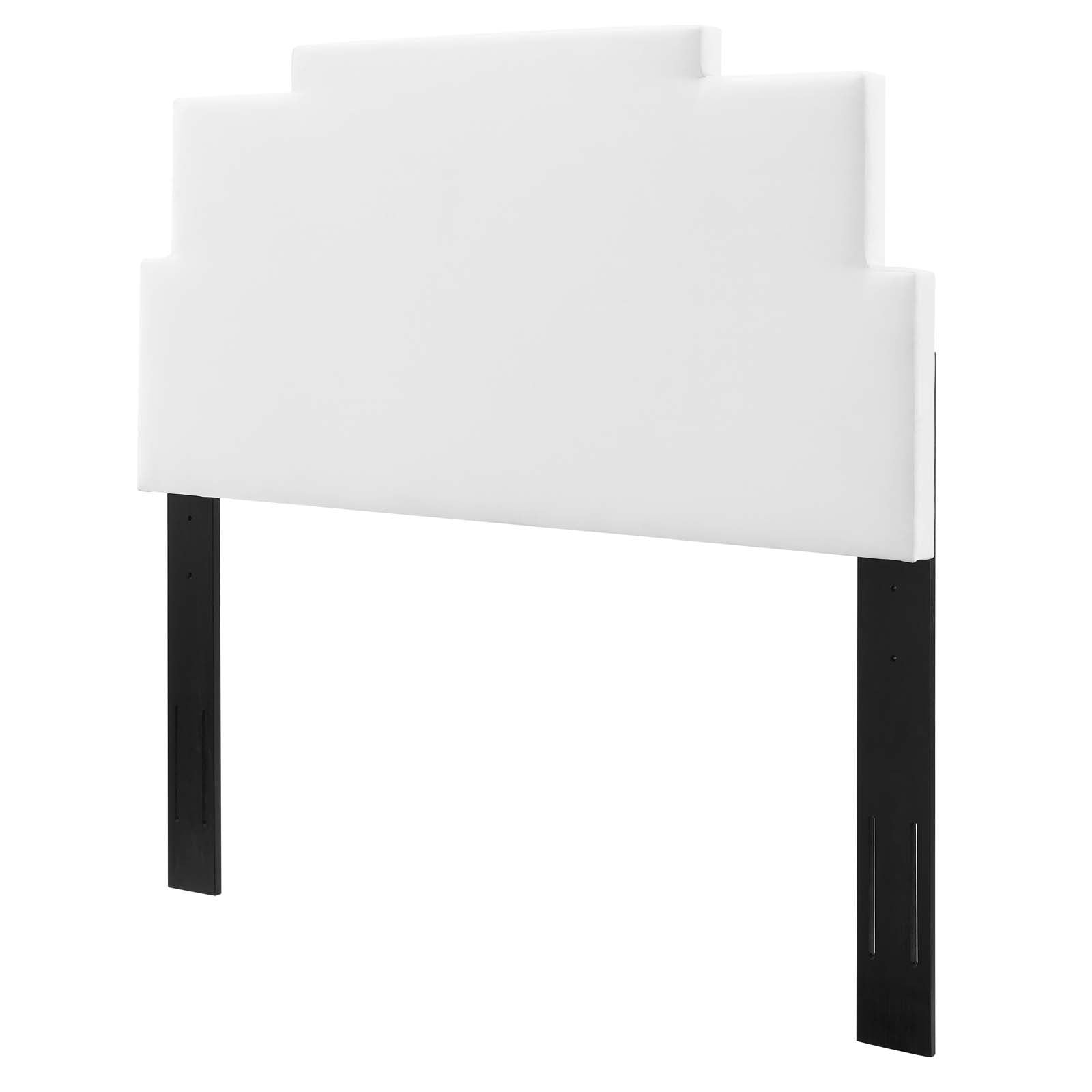 Headboard, Full Queen Size, Velvet, White, Modern Contemporary Urban