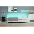 thumbnail image 5 of Newest Twin Size Metal Daybed with LED , Adjustable Trundle, Pop Up Trundle, White, 5 of 9
