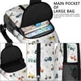 thumbnail image 3 of Firefighter Cartoon Car Crossbody Backpack, Men Construction Vehicle Sling Bag for Women, Lightweight Travel Daypack for School, 3 of 4