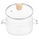thumbnail image 3 of Olla de vidrio para cocinar Olla de vidrio con tapa Cacerola de vidrio Utensilios de cocina de vidrio transparente para sopa Leche, 3 of 7