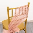 thumbnail image 5 of BalsaCircle 5 Dusty Rose Crinkled Sheer Organza Chair Sashes Wedding Party Events Reception Home Decorations Supplies, 5 of 8