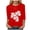 Red, variant on Womens 3/4 Sleeve St Patricks Day Shirts Irish Clover Graphic Tops Crewneck Fashion Tees Shirt (Red, XL)