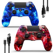 DualShock Galaxy Wireless Controllers for PS4 and PC - Blue and Red