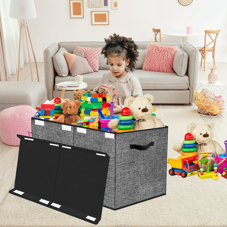 Kids Toys Storage Bins Basket Folding with Cute Animal Pattern Children Organizer  Bins with Lids for