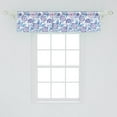 thumbnail image 2 of Ambesonne Garden Valance Pack of 2, Exotic Flower Bouquet, 54"X12", Pale Pink Pale Blue, 2 of 2