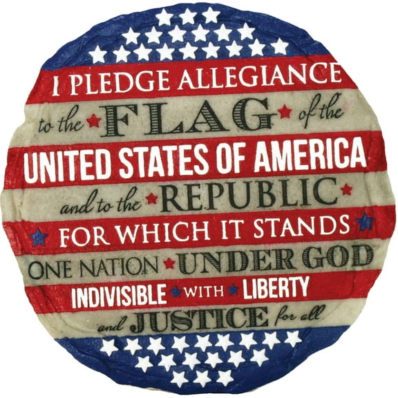 PLEDGE ALLEGIANCE STEP STONE / DECORATIVE WALL PLAQUE