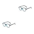 thumbnail image 3 of Sonducket TR90 anteojos lisos marco completo Unisex espejo Flexible pierna gafas estilo Simple gafas lectura al aire libre cian negro 2piezas, 3 of 6