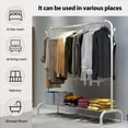 thumbnail image 5 of Clothing Rack, Single Rod Portable Garment Rack for Hanging clothes, Cloths Rack for Bedroom, White, 5 of 9