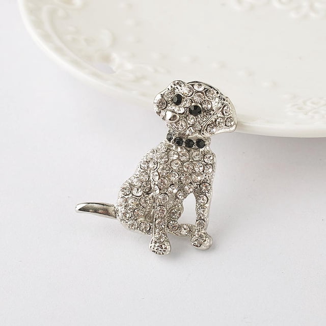 Broche Animal Perro Hugo Plata