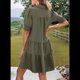 thumbnail image 2 of Vestido Plisado de Corta para Mujer, Verde , Talla XL, 2 of 5